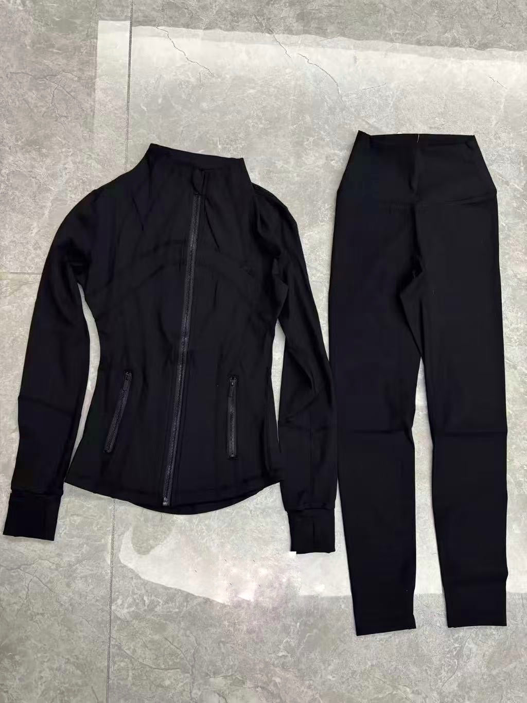 Lulu 2-Piece Activewear Set (Sports Jacket +High-Performance Leggings)