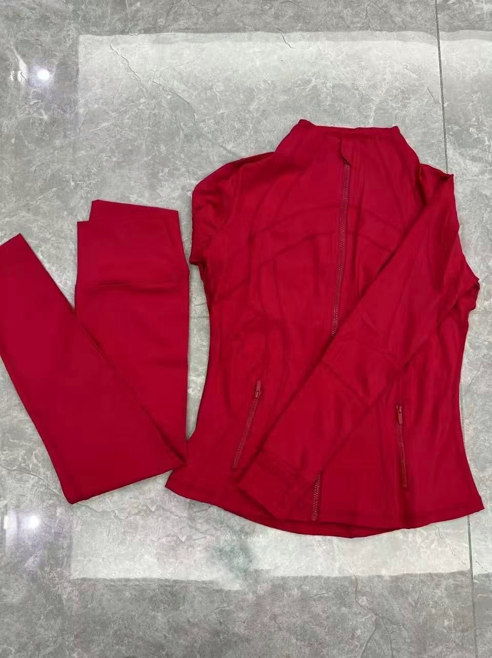 Lulu 2-Piece Activewear Set (Sports Jacket +High-Performance Leggings)
