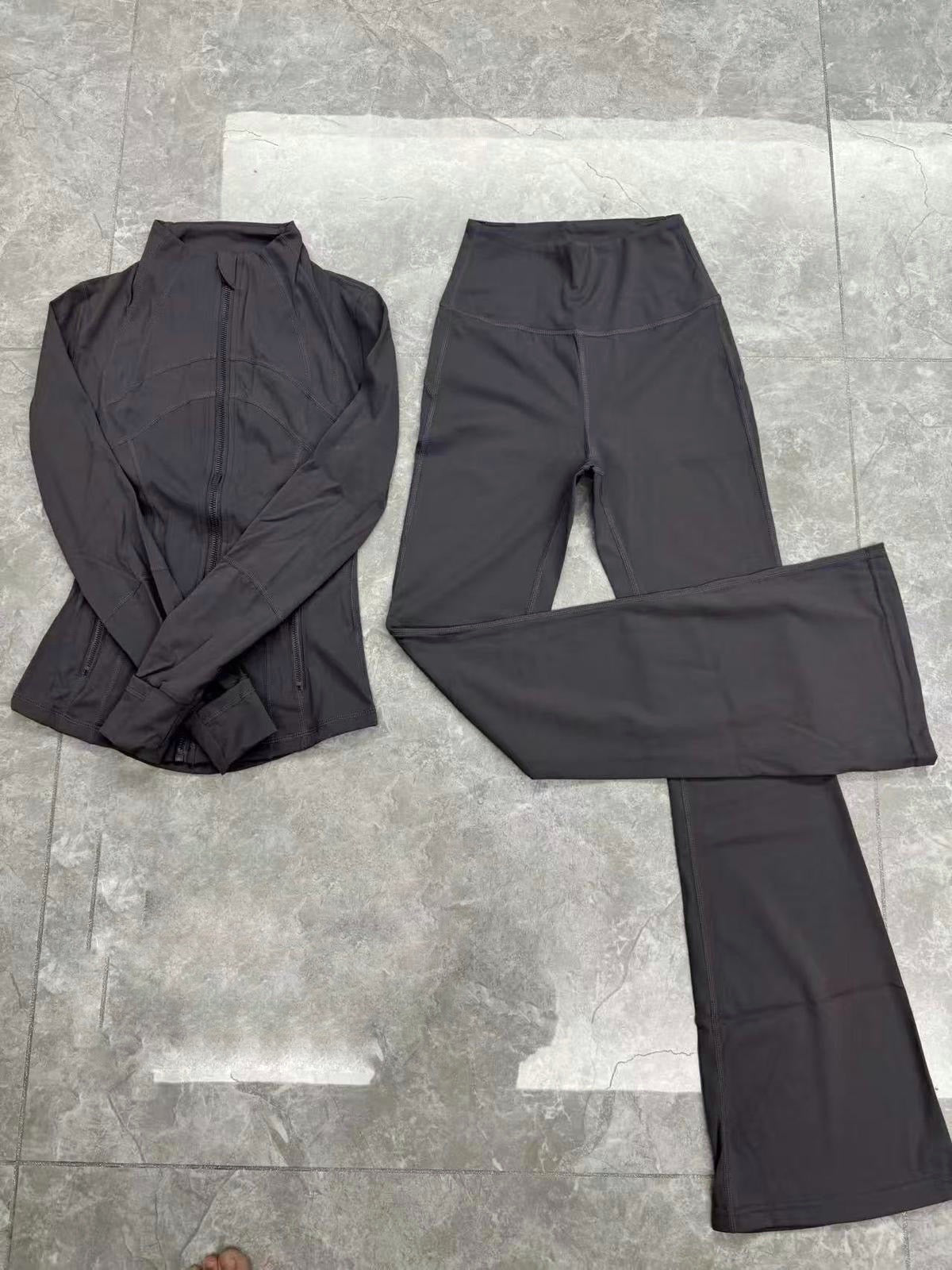 Lulu Flare Legging Active Set (Jacket + Flare Leggings)