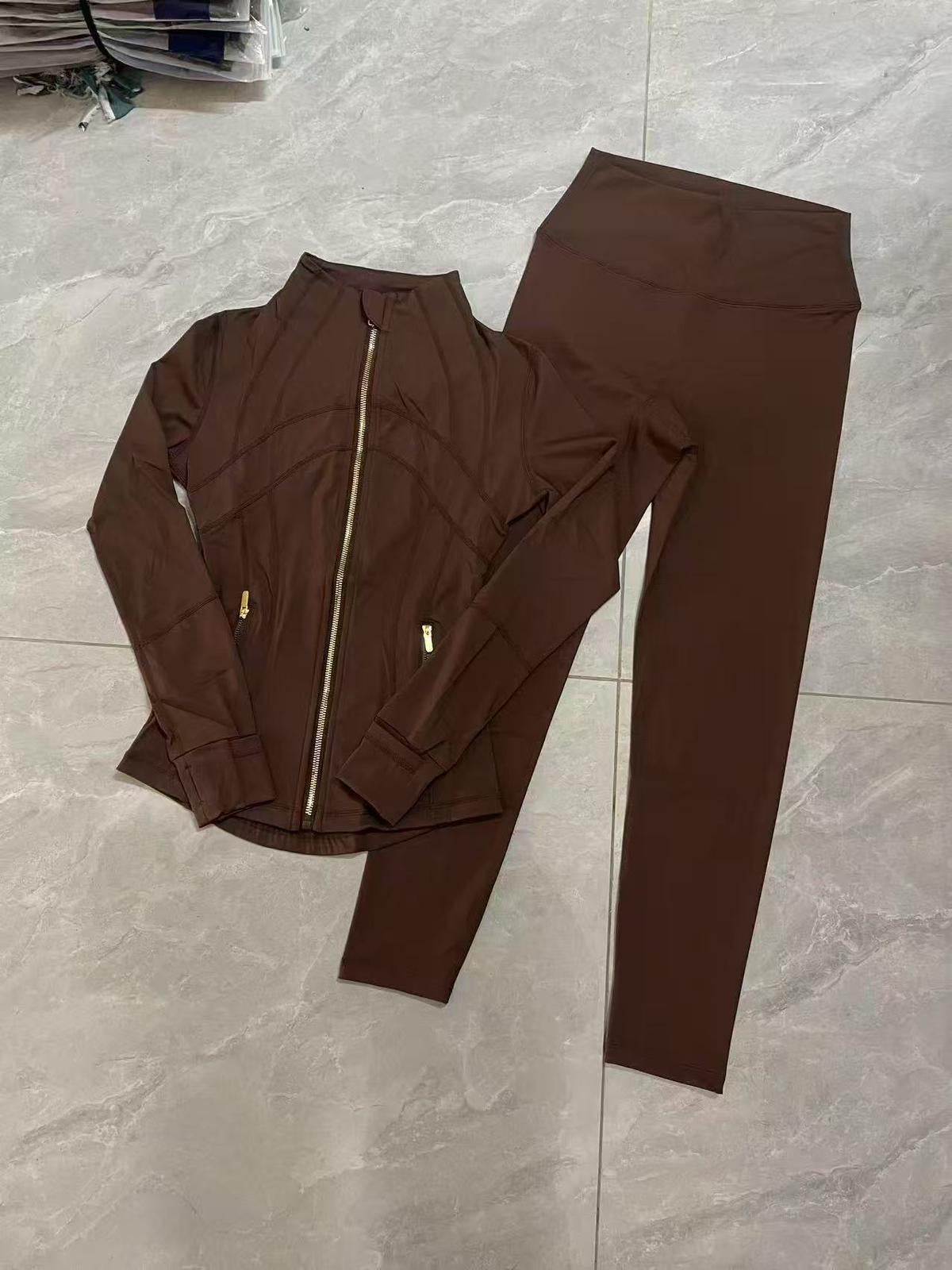 Lulu 2-Piece Activewear Set (Sports Jacket +High-Performance Leggings)