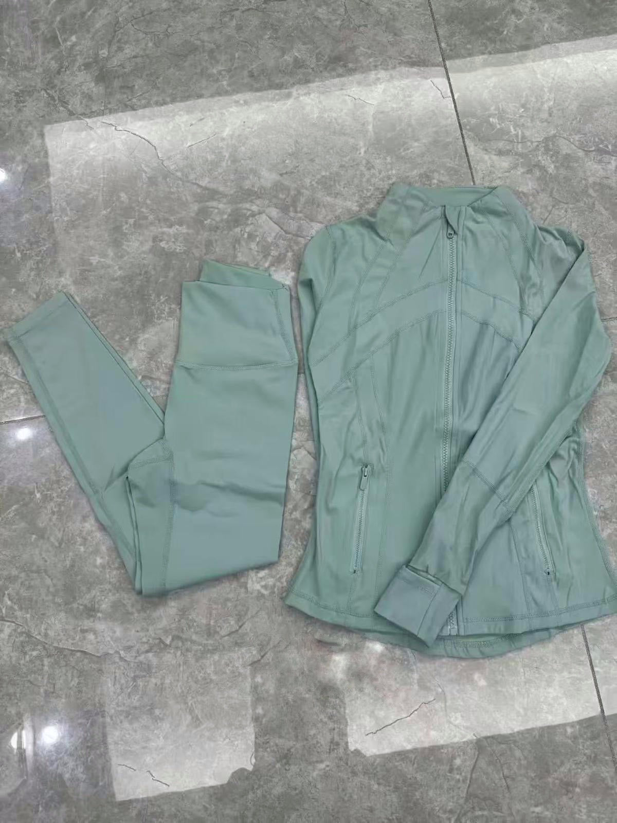 Lulu 2-Piece Activewear Set (Sports Jacket +High-Performance Leggings)