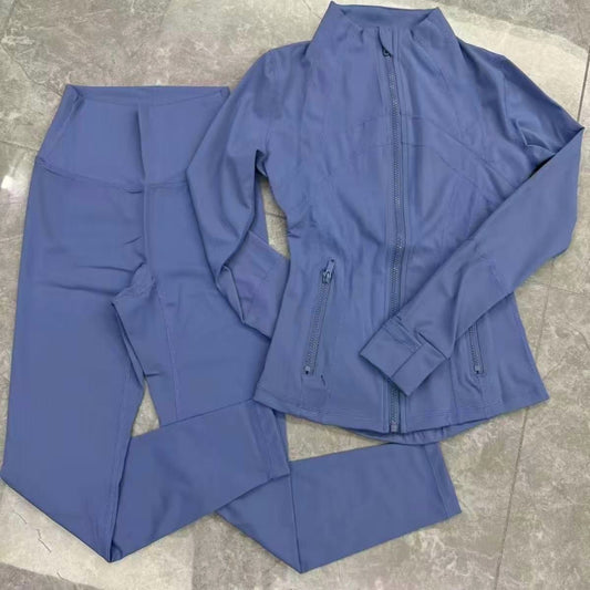 Lulu 2-Piece Activewear Set (Sports Jacket +High-Performance Leggings)