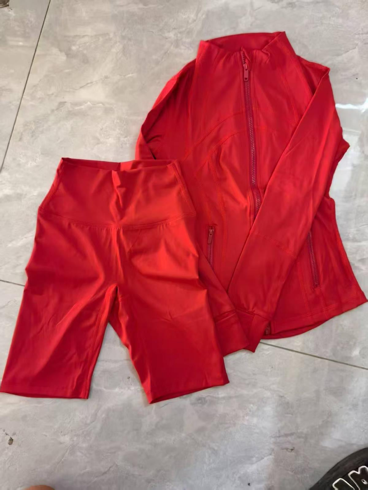 Luxury Performance Activewear Set – Jacket & Sports Fit Shorts