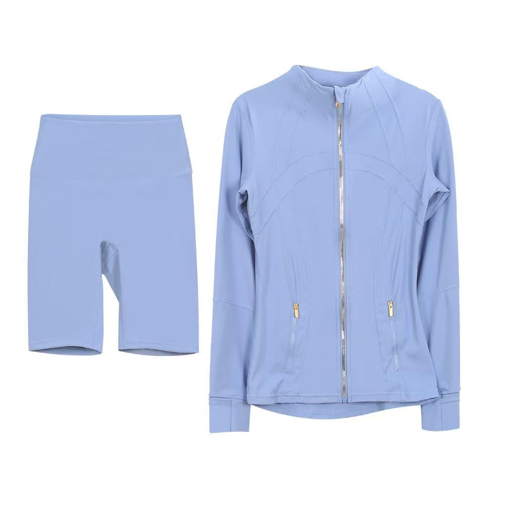 Luxury Performance Activewear Set – Jacket & Sports Fit Shorts