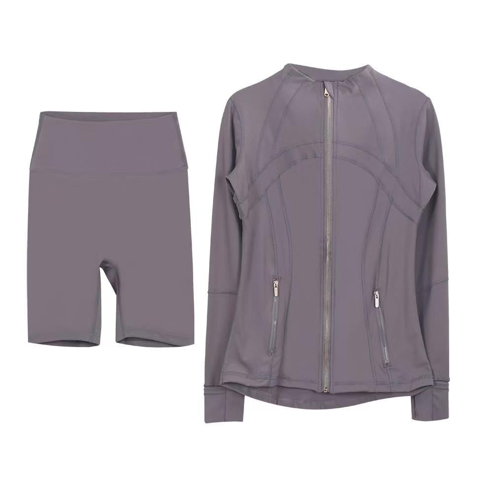 Luxury Performance Activewear Set – Jacket & Sports Fit Shorts