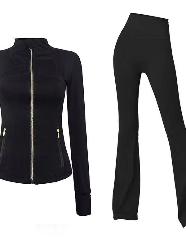 Lulu Flare Legging Active Set (Jacket + Flare Leggings)